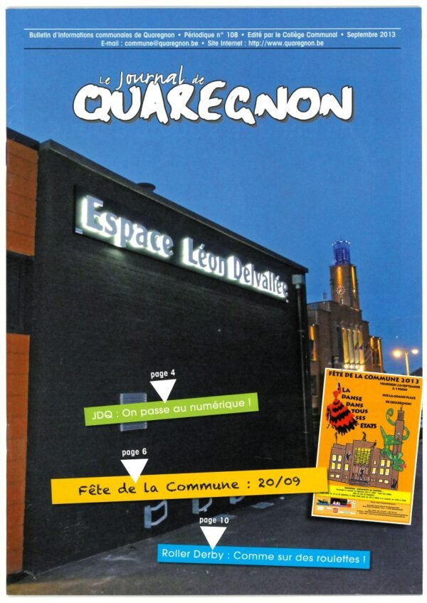 Couverture du Journal de Quaregnon – Image 109