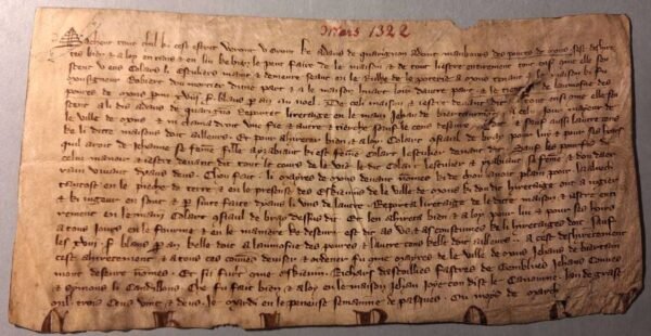 Acte d'Adam de Quaregnon